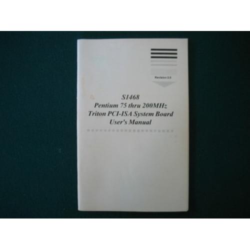 Tyan Pentium S1468 Triton PCI ISA Motherboard Users Manual