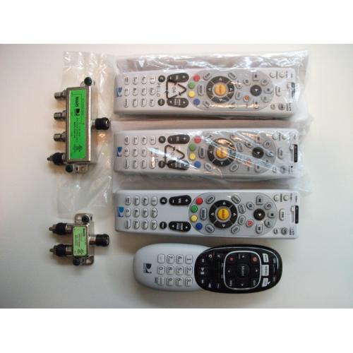 Quantity 4 - DirecTV Remotes (2 New Sealed) - 4 Way Splitter - 2 Way Splitter
