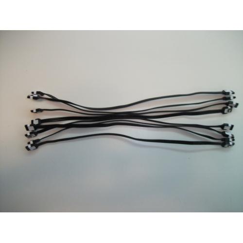 Lot of 8 ASUS SATA 6Gbps E321011 Style 21149 26AWG 6G 16" Black w/Locking Clips