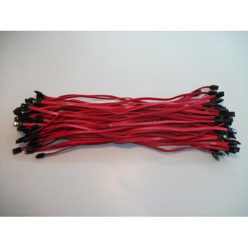 Lot of 60 Serial ATA SATA II Cables BizLink E92245-001 20" Cable w/Locking Clips