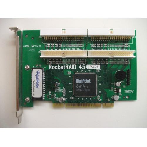 HighPoint RocketRAID 454 4-Channel ATA RAID 5, Manual, 4 Cables, Driver Disks