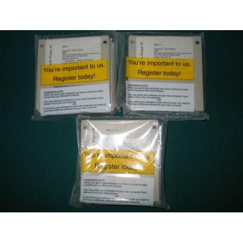 Microsoft Project 98 for Windows - Quantity 14 - 3.5" 1.44MB Disks - Sealed