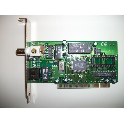 CWL Cardware Lab Inc CWL9510PCI Rev B PCI NIC Ethernet RJ-45 Lan Card BNC Coax