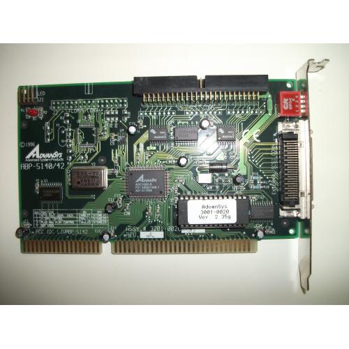 Advansys ABP-5140/42 1208-0026 Rev. 1 ISA 16 Bit SCSI Wide SCSI Controller Card