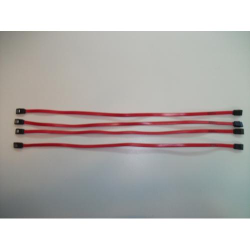 Lot of 4 Intel C95764-001 BIZLINK Serial ATA SATA Cable Red 21" w/Locking Clips