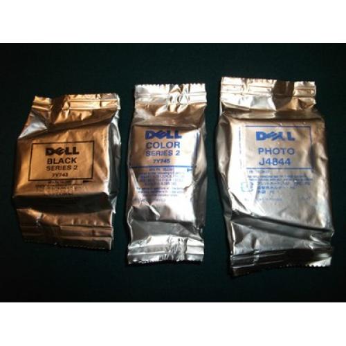 Dell Black Series 2 7Y743 - Dell Color Series 2 7Y745 - Dell Photo J4844 -Sealed