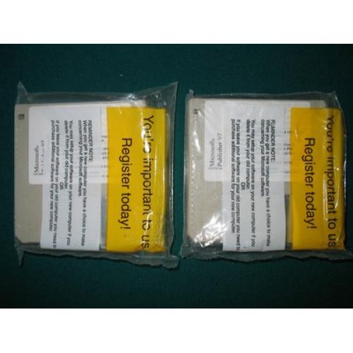 Microsoft Publisher 97 for Windows - Quantity 10 - 3.5" 1.44MB Disks - Sealed