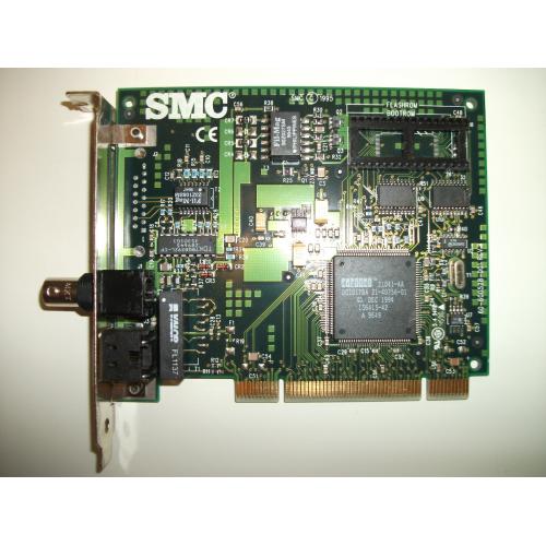 SMC EtherPower 8432BT PCI Network Card With Coax BNC & 10BaseT RJ45 Port 