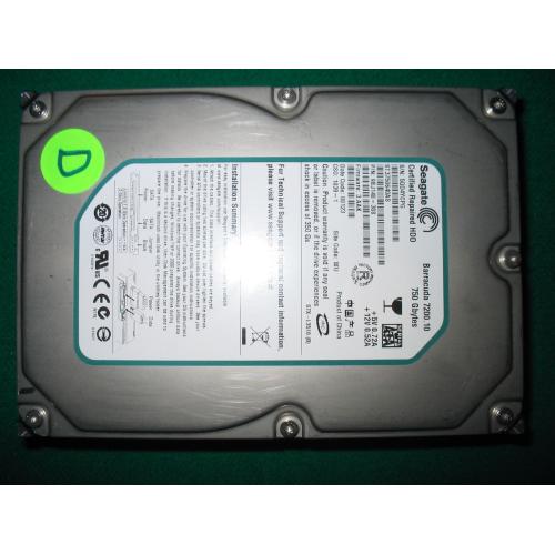 Seagate Barracuda 7200.10 ST3750640AS 750GB 7200 RPM 16MB Cache SATA 3.0Gb/s 3.5