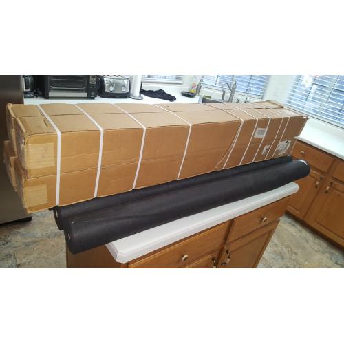 NOS - 1 ROLL FLAME RETARDANT GOSSAMER GSR61R BLK 60" X 100 YARDS BLACK ROLLS